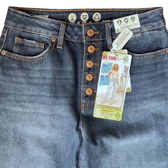 Rewash Vintage Revival Mom Stovepipe High Rise Denim Jeans Size 3/26 New - Picture 4 of 10